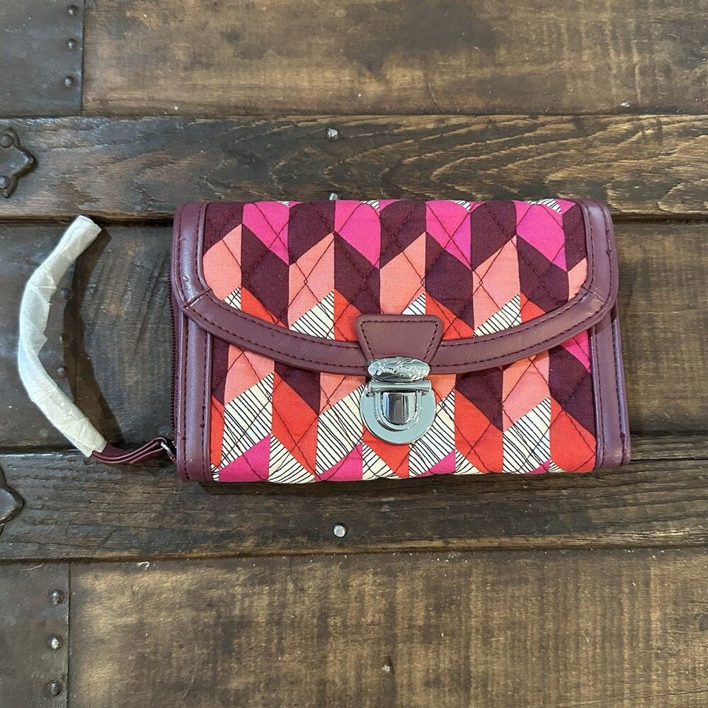 Vera Bradley ultimate wristlet Wallet bohemian chevron NWOT